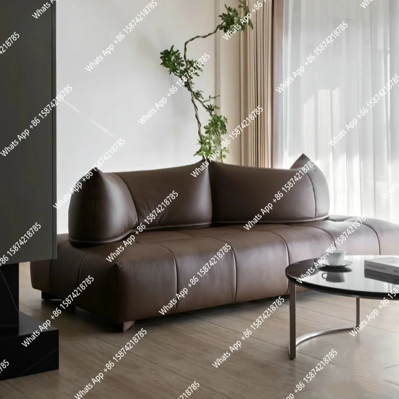 

J Nordic Medieval Design Retro Double-sided Backrest Sofa Small Apartment Croissant Removable Bag Sofa