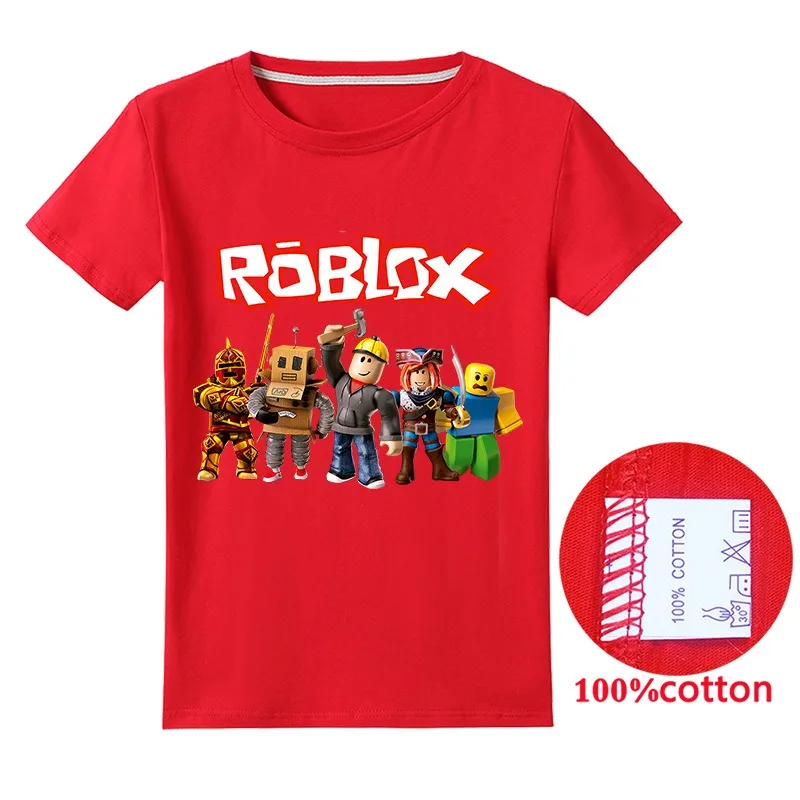 الصيف الساخن ROBLOX الإبداعية الكرتون الطباعة تي شيرت الأطفال الفتيان بارد قصيرة الأكمام قمم ملابس الصيف الاطفال الفتيان ملابس الطفل