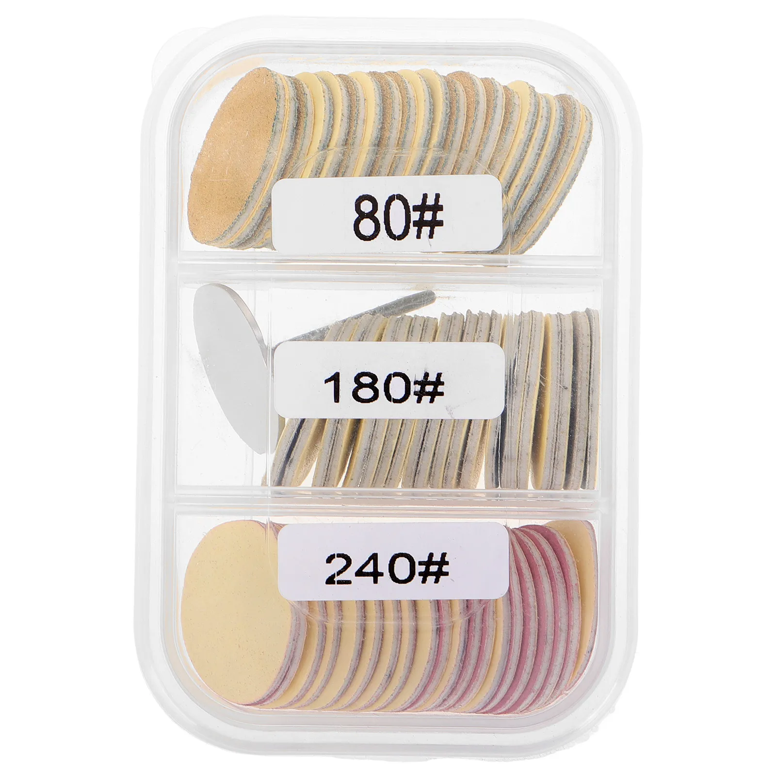 

60 Pcs Nail Polishing Sheets S paper Drill Bits Replacement Heads for Nails Foot Files Stainless Steel Discs Electric File Small