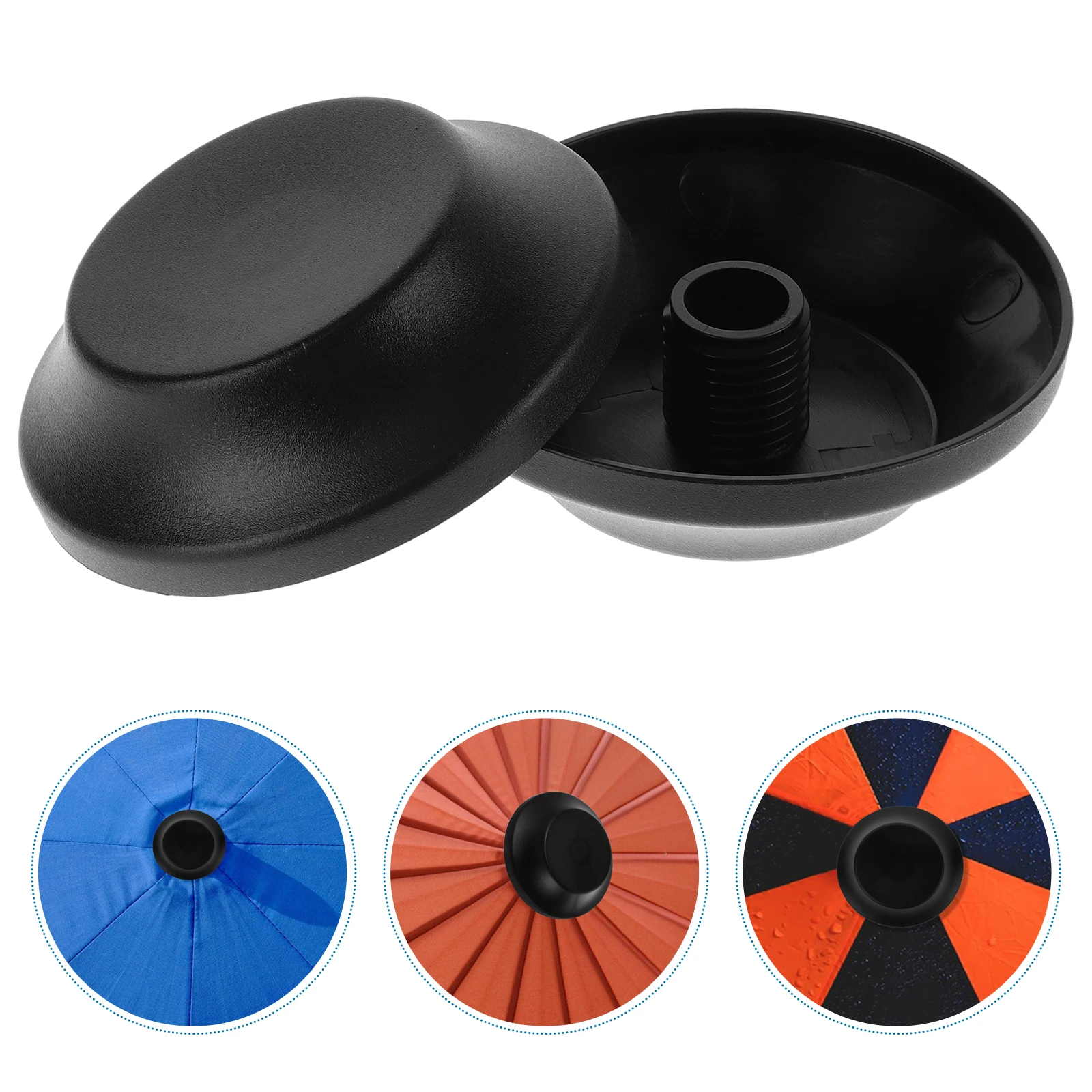 

2 Pcs Umbrella Cap Accessories Hat Cover for Outdoor Parts Replacement Hole Plastic Travel