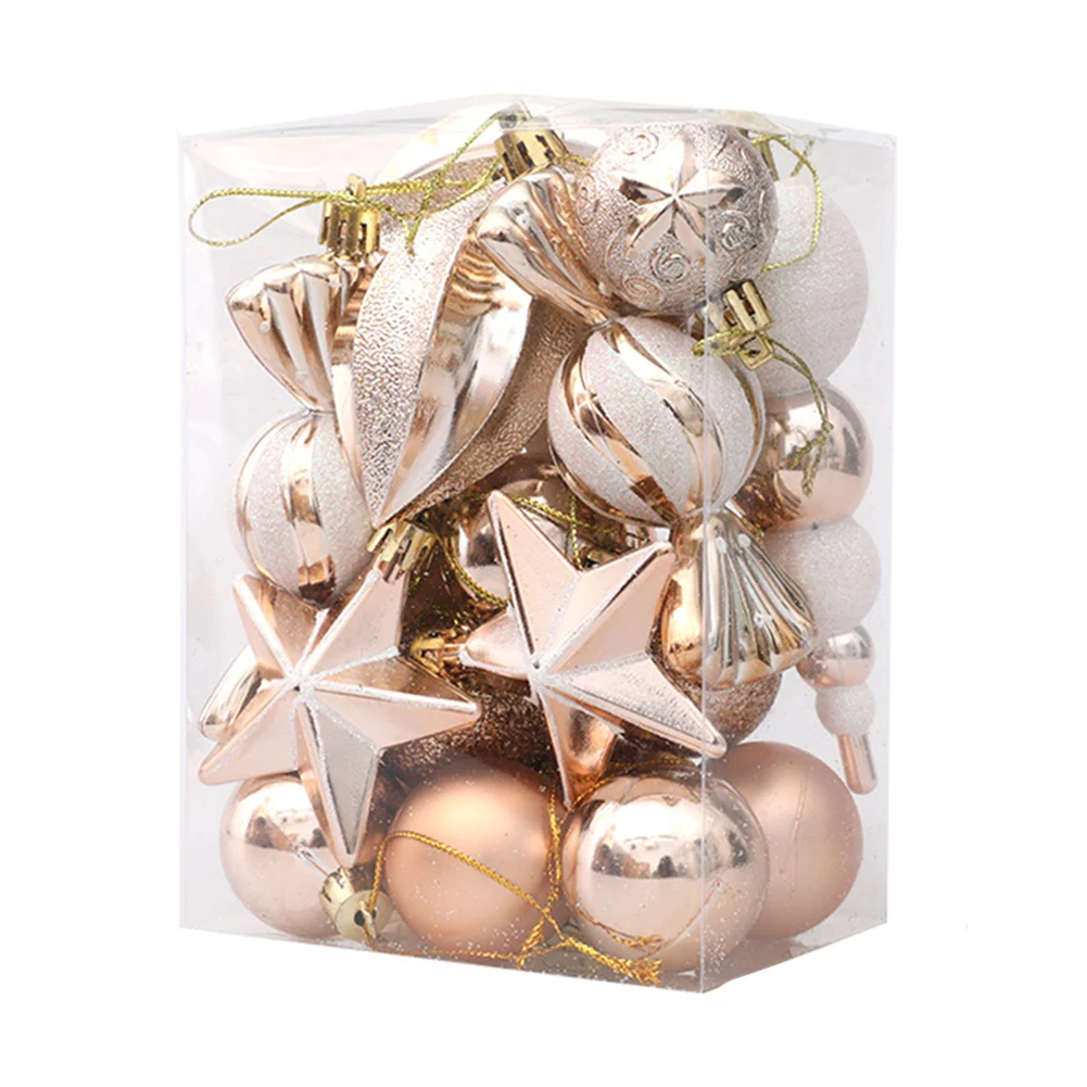 

20/29PCS Christmas Ball Ornaments Tree Decorations Pendant For Holiday Wedding Party Home Garden Festive Hanging Decor Plastic