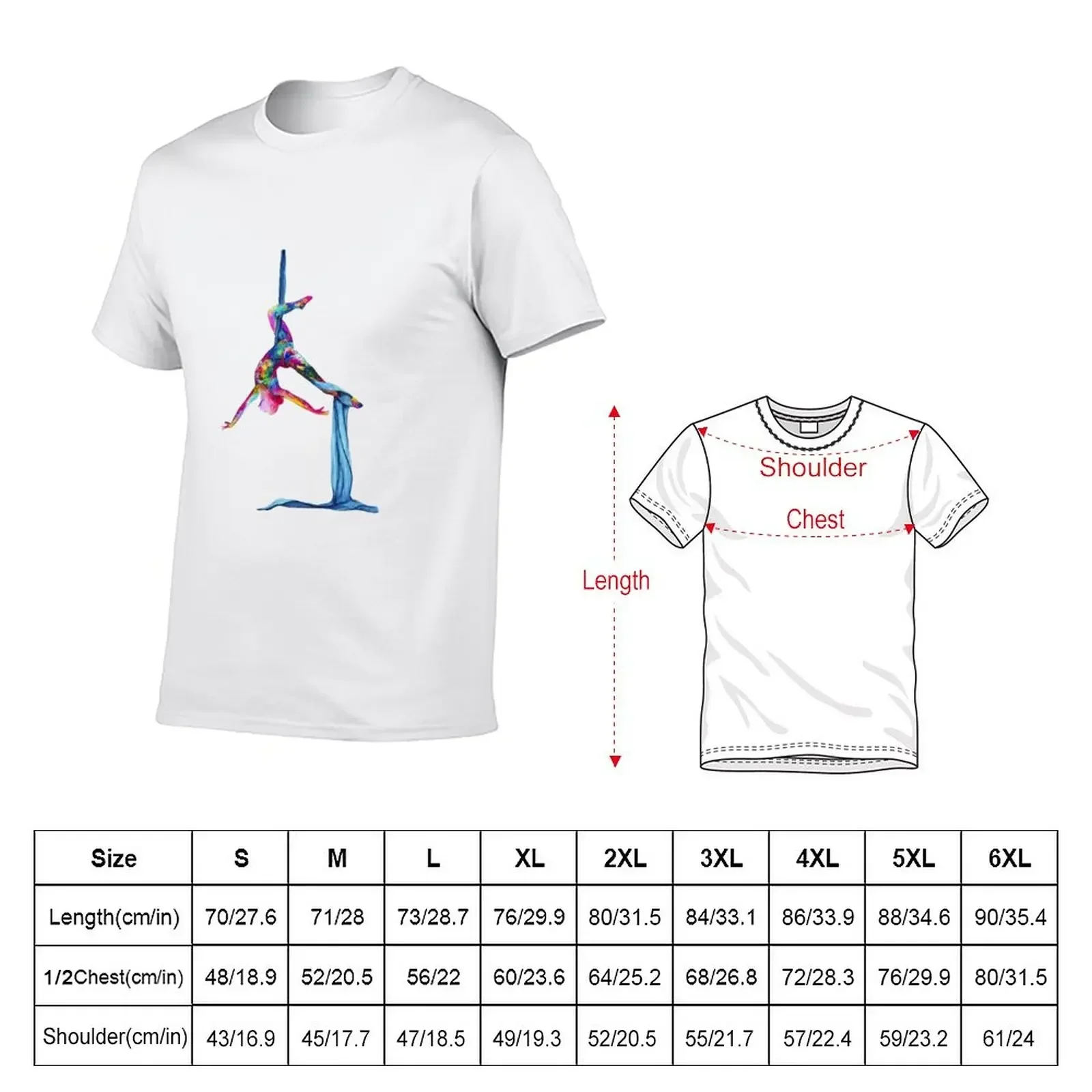 Aerial dance watercolor T-Shirt funnys anime clothes boys whites big and tall t shirts for men