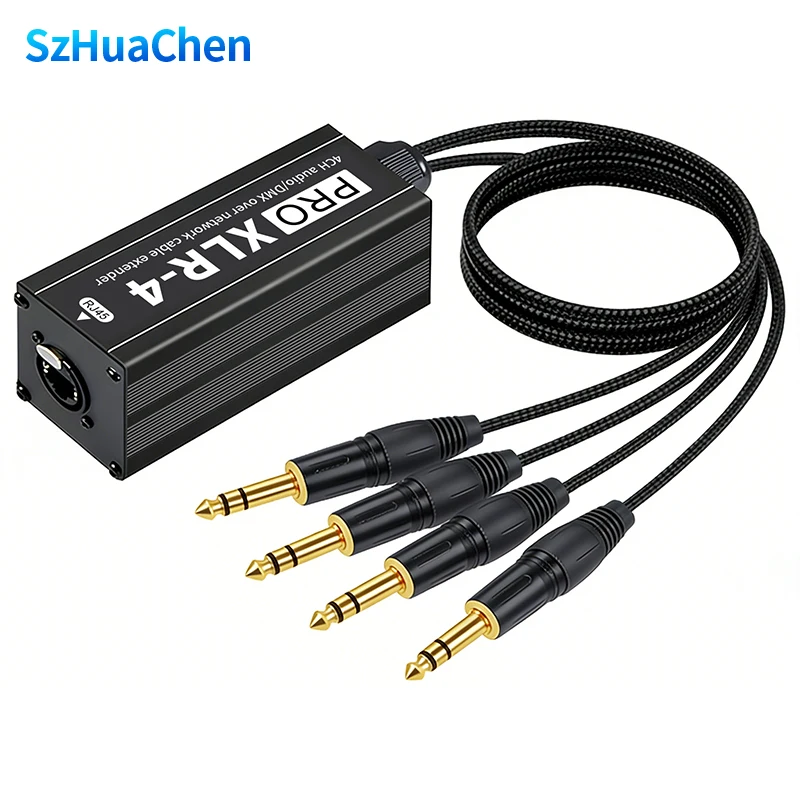 

Кабель-удлинитель 4XLR Female - RJ45 PRO XLR-4, портативный аудио-DMX кабель для студий, живых выступлений и мероприятий