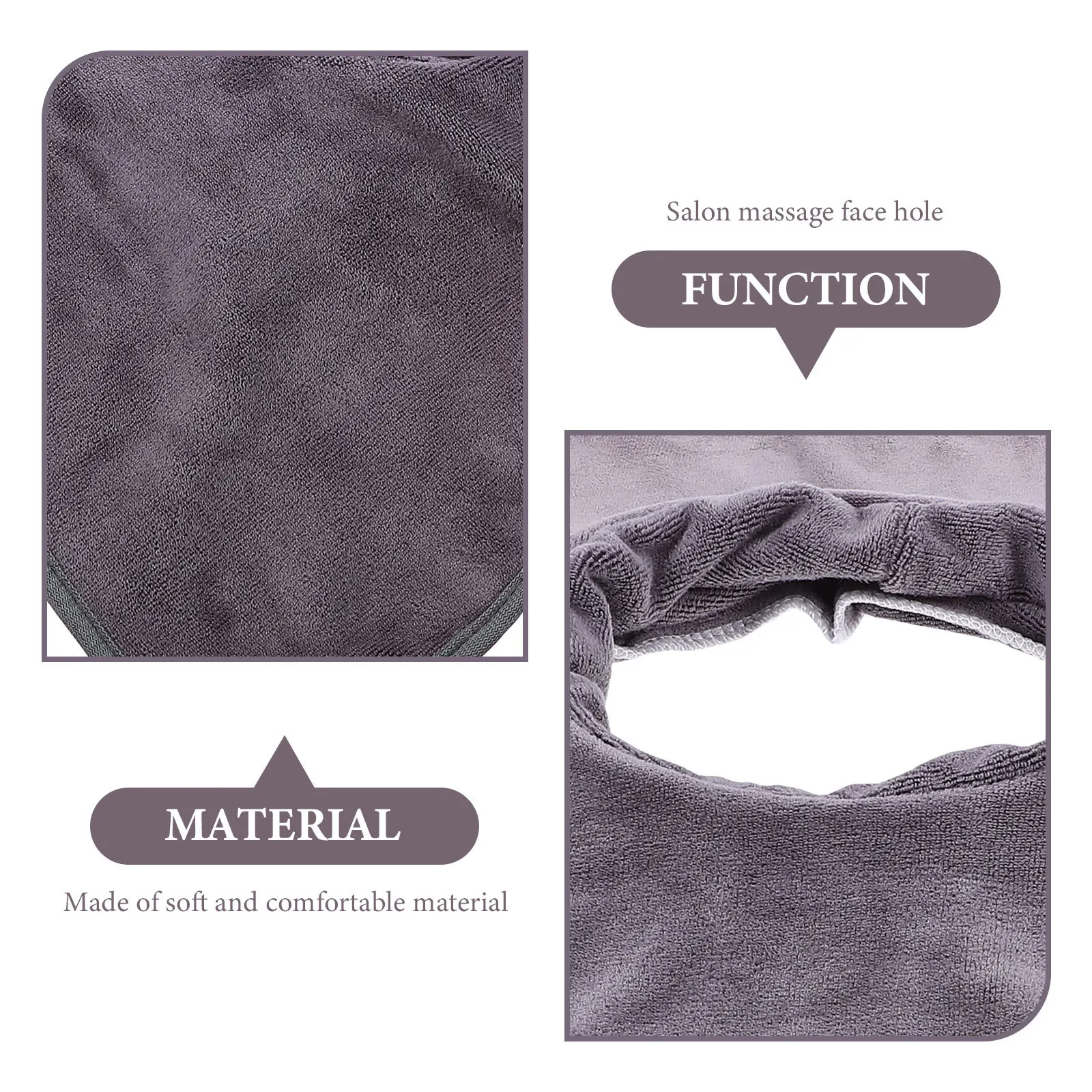 غطاء طاولة تدليك الوجه مريح وجيد التهوية من الألياف الدقيقة لصالونات التجميل والمنتجعات الصحية ومستلزمات التدليك وغطاء فتحة الوجه