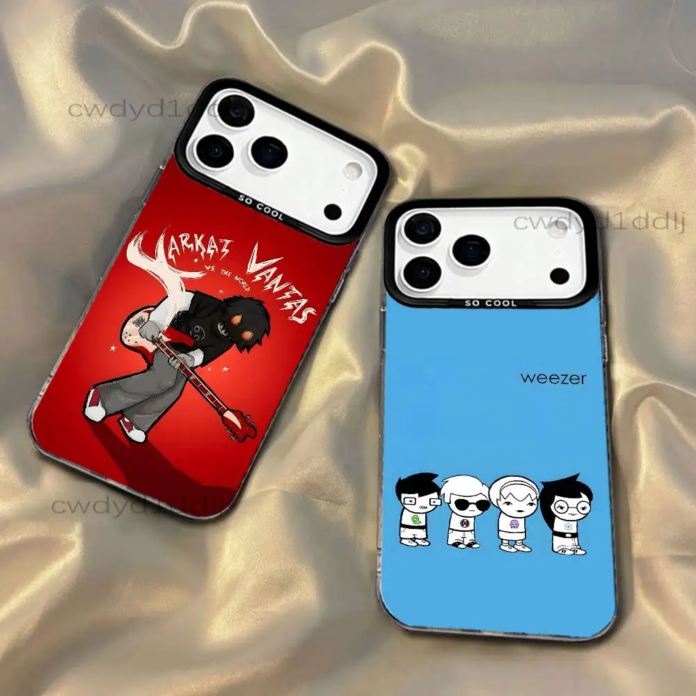 

H-Homestuck T-Trolls Karkat For iPhone 17,16,15,14,13,12,X,8,Pro,Max,Plus,SE4,Air,Mini Black IMD Matte Case