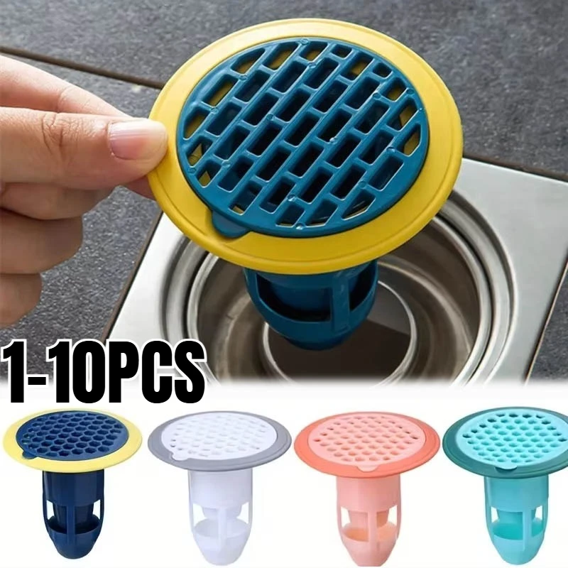 1/3/5/10PCS Anti Odor Insect Proof Silicone Floor Drain Cover Sink Shower Strainer Water Filter Bathroom Trap Deodorant
