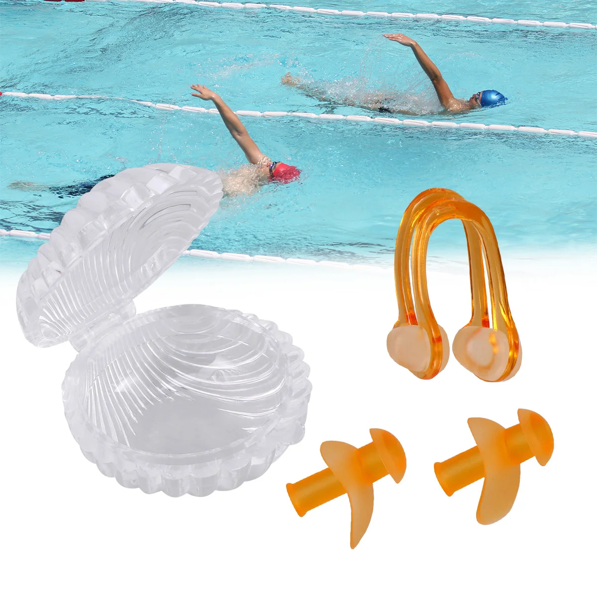 مشبك أنف من السيليكون المقاوم للماء للسباحة للاستحمام والتدريب على الرياضات المائية - تصميم ناعم ومريح ومضاد للتسرب #2