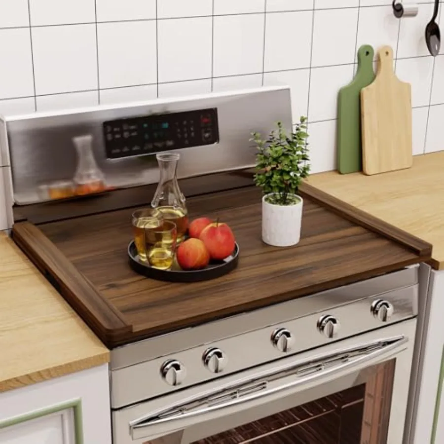 

Noodle Board Stove Cover Wood Rea to e Stove Top Covers for Electric Stove Gas Stove Woo Decorative tic Kitchen ServinTray for