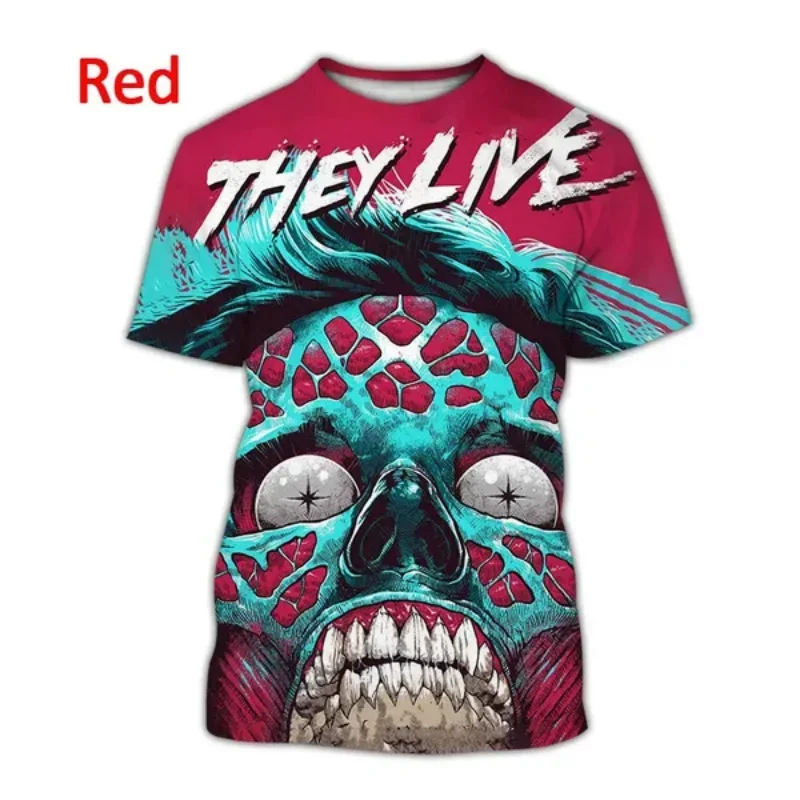 Fashion Personalized Men Clothing Horror Sci-fi Movie They Live 3D Print T-shirt Hip Hop Harajuku Unisex Oversized T Shirt Tops