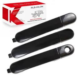 4PCS Car Exterior Door Handle Front Rear Left Right for Nissan Livina Lationissan Tiida-Rear 2004-2011 82640-EL12A 82641-EL12A
