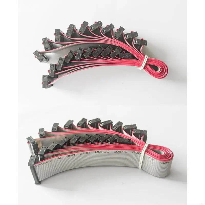 G8DF Multipurpose Cable JTAG 20 broches avec tête pression pour le téléchargement AVR MCU