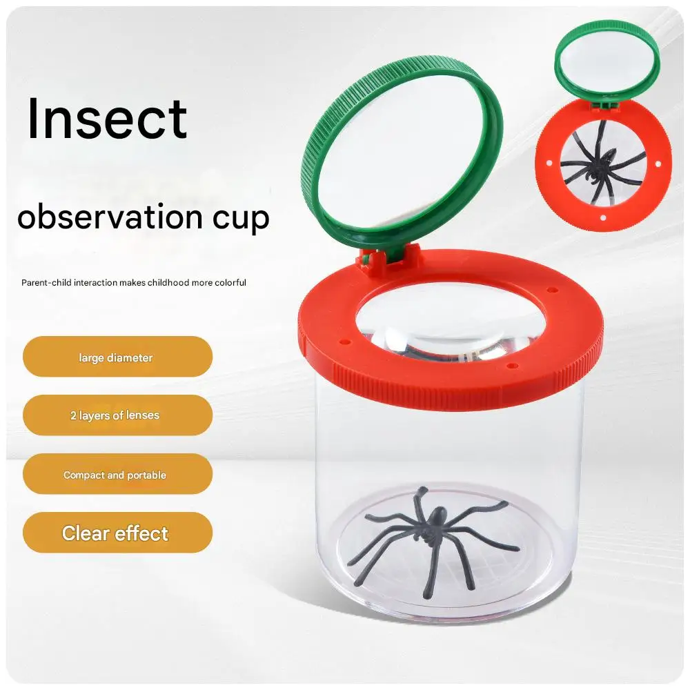 

Children's Toy Insect Observation Box for Nature Exploration Biological Magnifying Viewer & Cylindrical Reptile Spider Observer