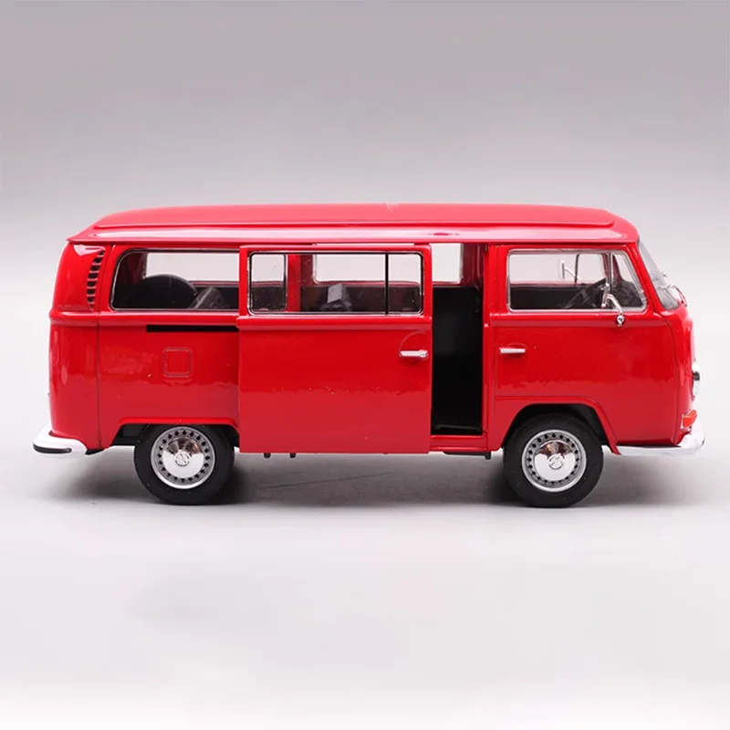 

Diecast 1:24 Scale T2 Van 1972 Classic Car Alloy Model Static Model Finished Simulation Collection Gift Toys Display