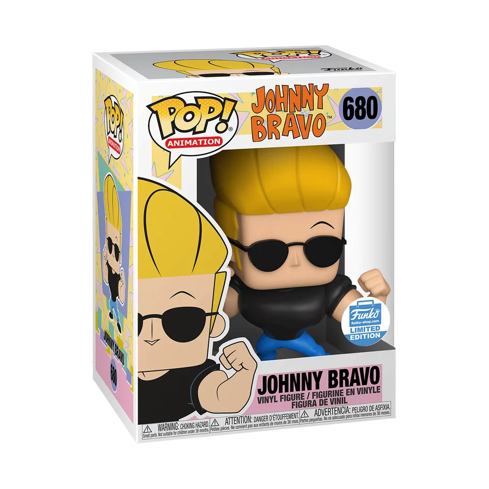 2024 New Funko POP Animation Johnny Bravo #680 Exclusive Limited Edition Vinyl Figure Vinyl Figure Doll Model Toys for Gifts