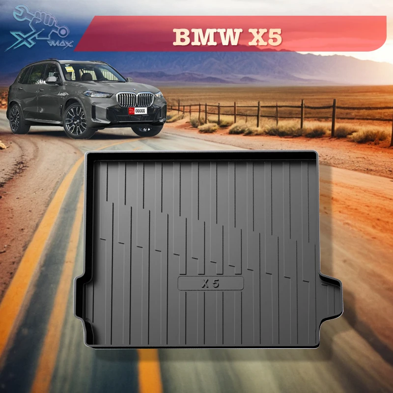 

For BMW X5 2014-2024 TPE Custom Fit Car Trunk Mat All Season Black Cargo Mat 3D Shaped Laser Measured Trunk Liners