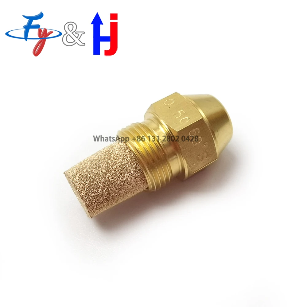 Brass 9/16  Diesel Injectors Burner Nozzles 60 Degree  Heavy Fuel Burner Nozzle Combustion Jet  Boiler Heater  0.45-6.0 USgal/H