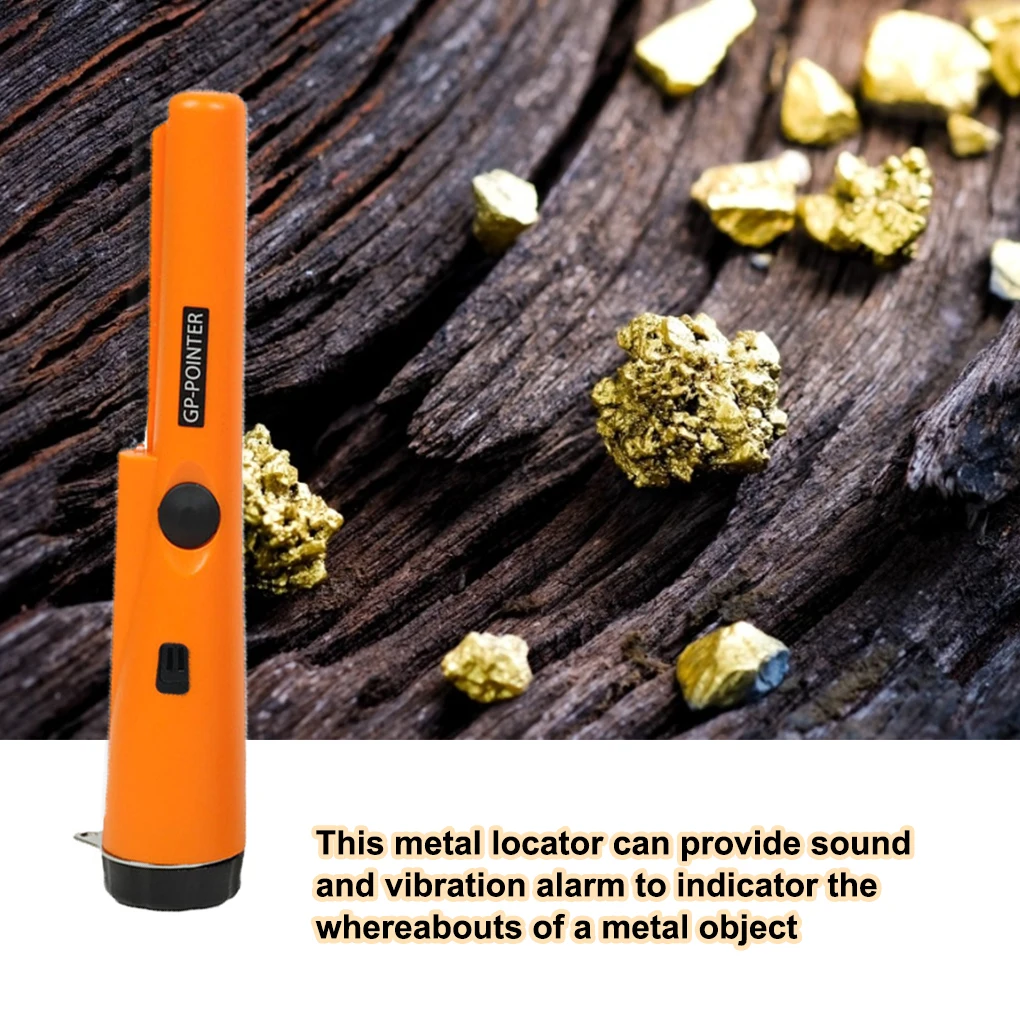 Metal Detector Handheld Pinpointing For Gold Search Waterproof Positioning Rod Detecting With LED Lights High Sensitivity