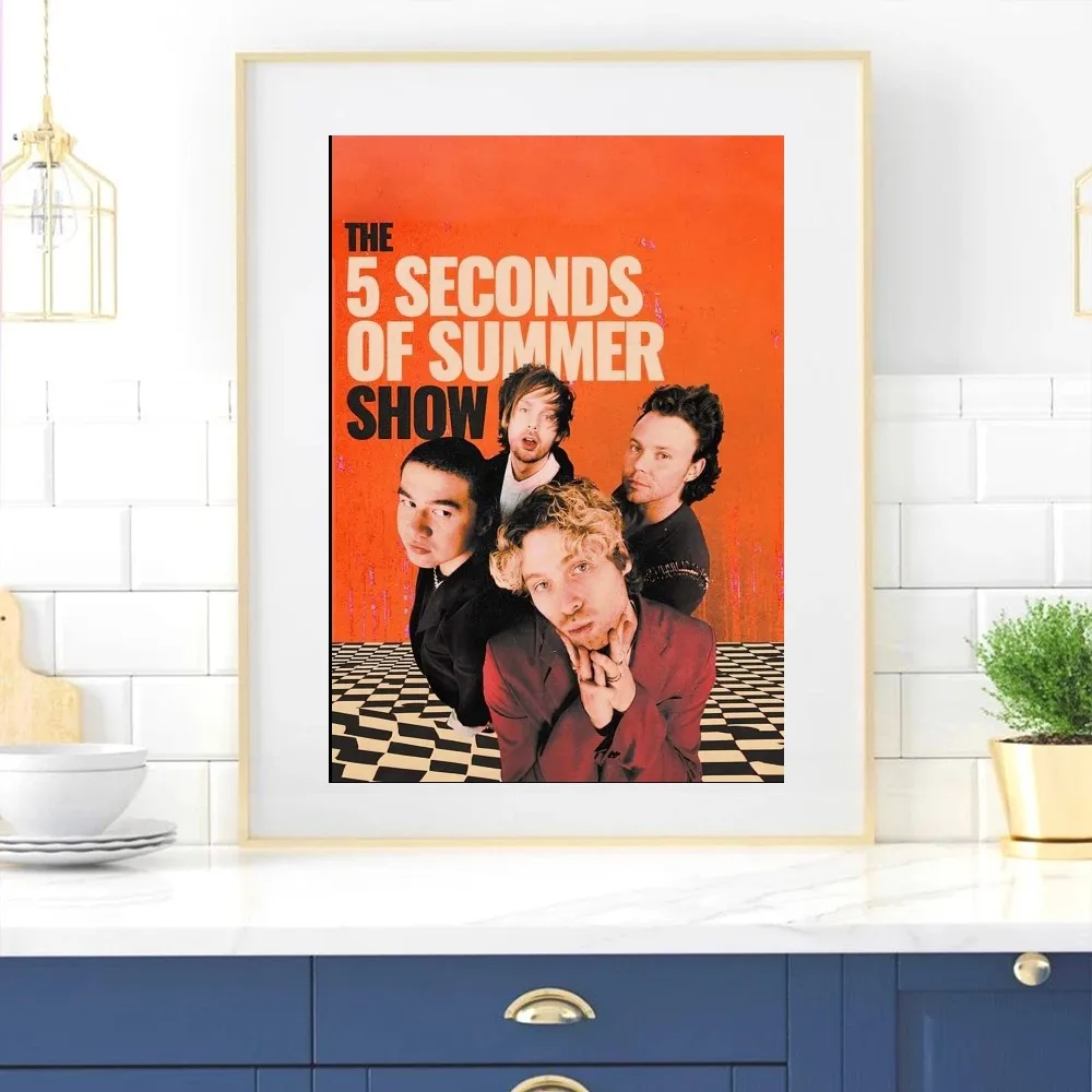 Band 5 S-Seconds of S-Summers Poster, Wall Pictures for Living Room, Fall Decor