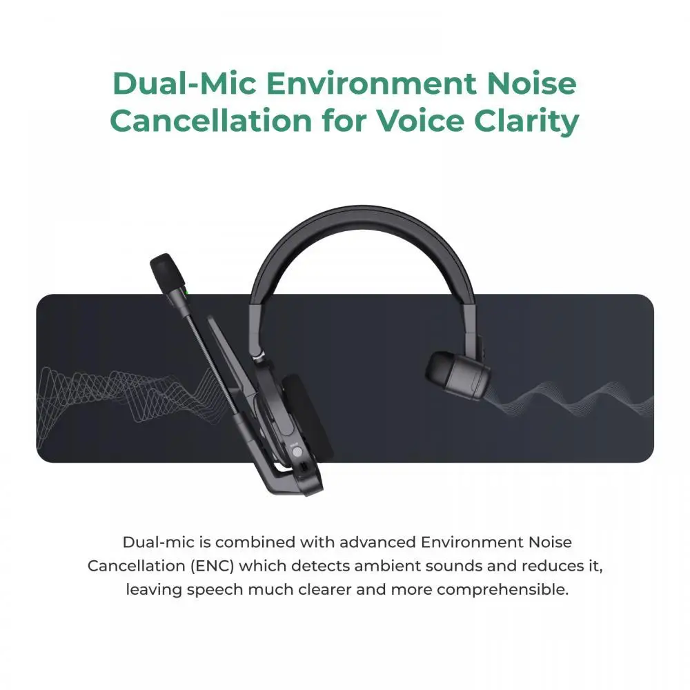 Accsoon CoMo Wireless headset Intercom System 400m Range Noise Reduction Intercom Headset for 9 Users Shooting TV Film Teamwork