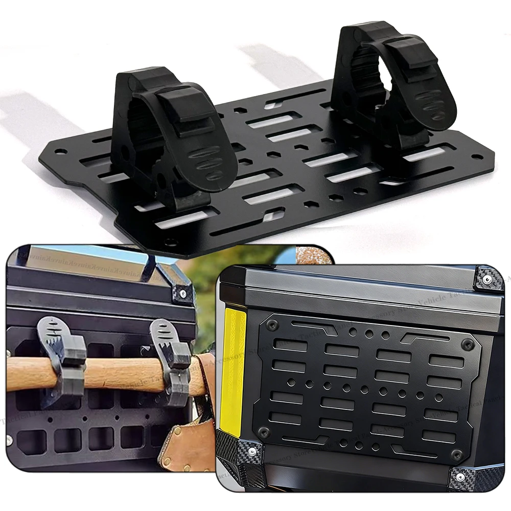 

Motorcycle Top Case Quick-Mounting Molle Panel Aluminum alloy Tactical Storage Box Universal Side Box Modular Organizer