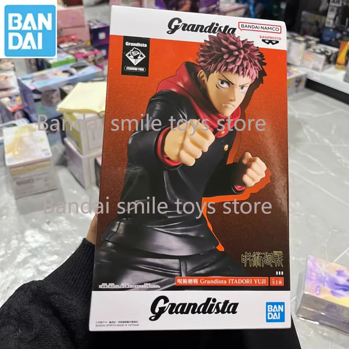 Bandai original jujutsu kaisen grandista itadori yuji 23 cm anime figuras de ação brinquedos modelo decorar presentes para crianças coletor