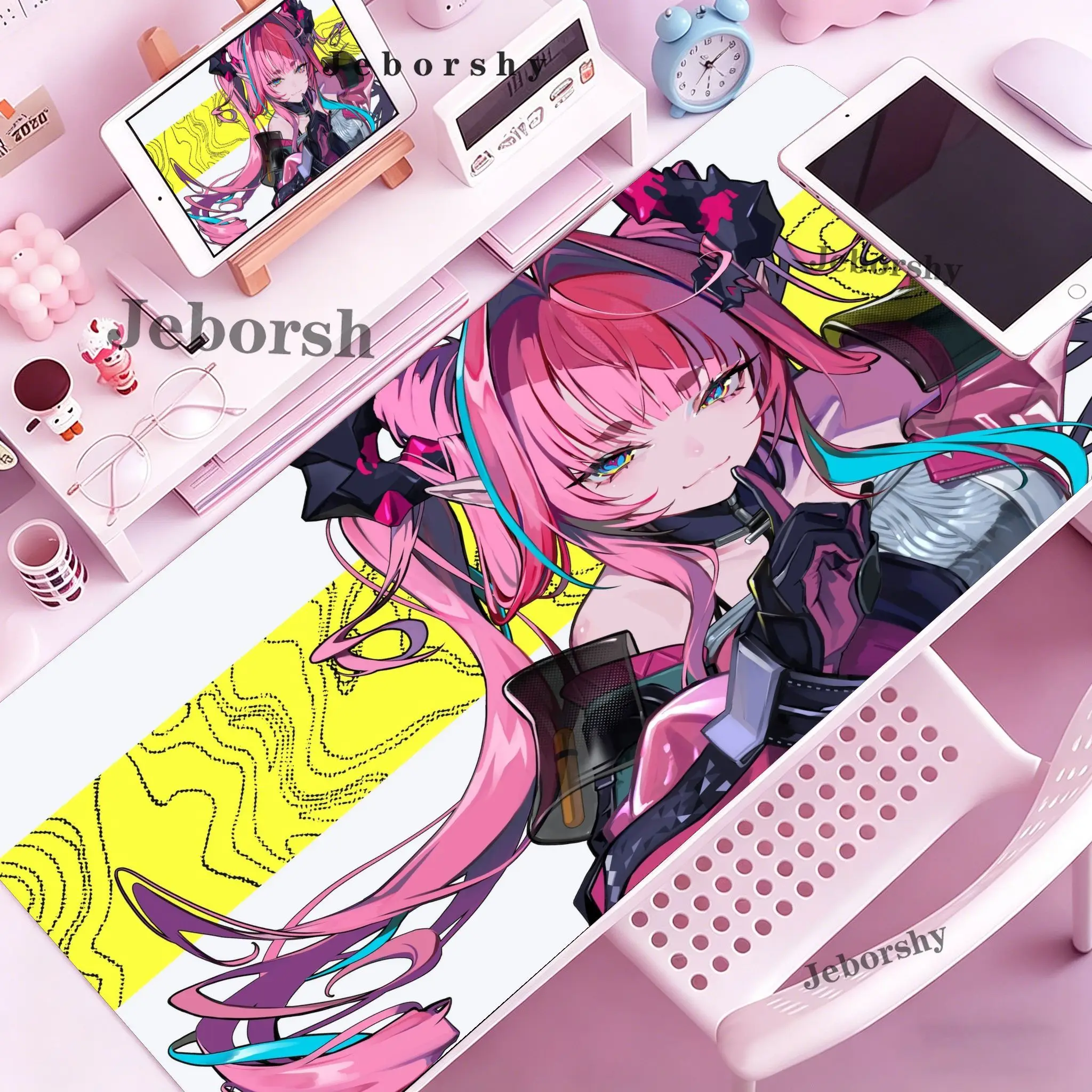 XXL Game Arknights Endfield Yvonne Mouse Pad Rug Non-slip Rubber Gamer Computer Mats Desk mat Laptop Office Large protective pad