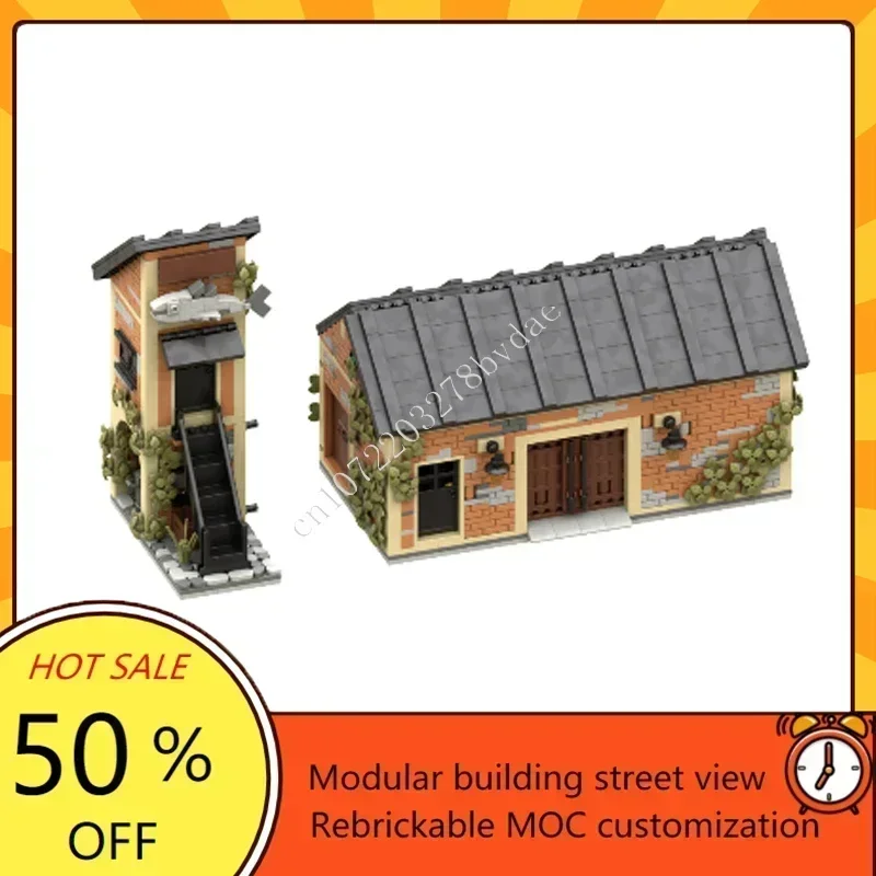 2763PCS Old Canning Fish Factory Modular MOC Creative Street View Custom Puzzle Architecture DIY Assembly Model Toy Gift