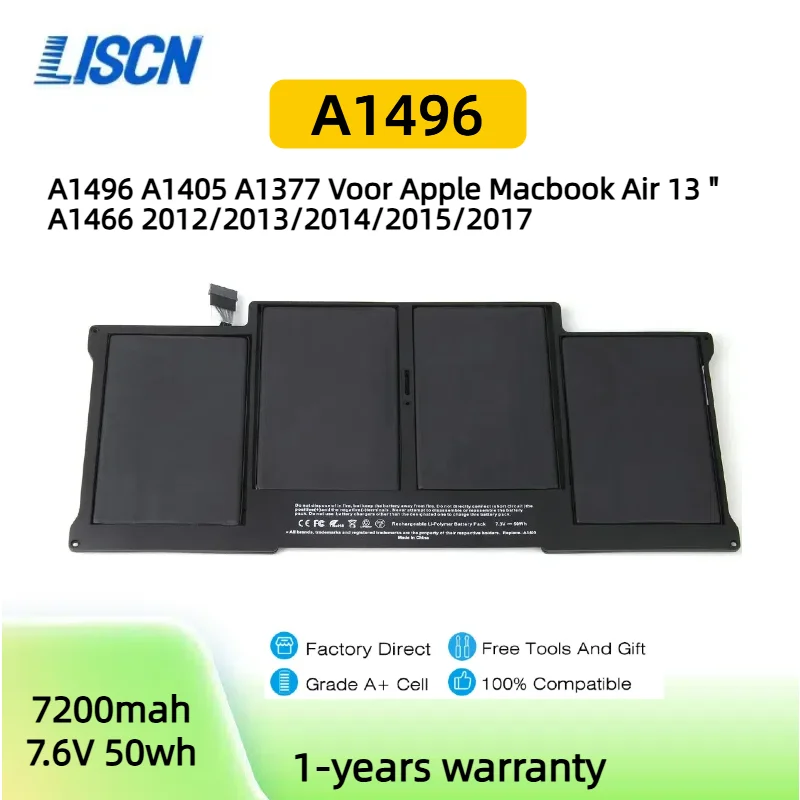 

Аккумуляторная батарея для Apple MacBook Air 13 "A1466 2012/2013/2014/2015/2017 Md760ll/Een, A1496, A1405, A1377