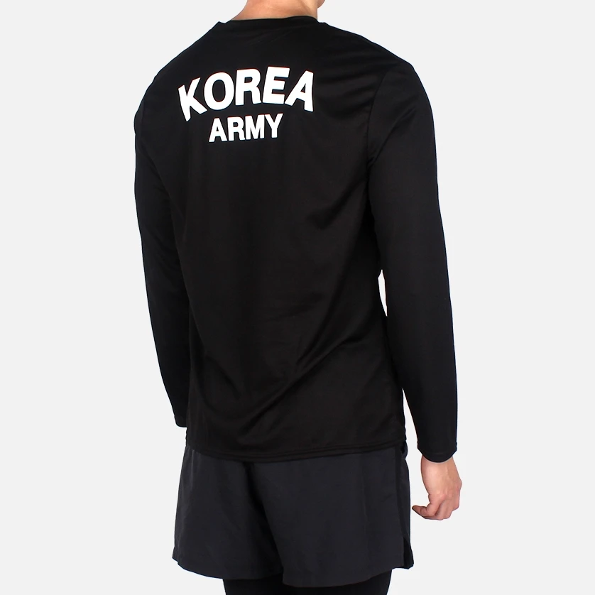 Spring and Autumn period R O. K.A Korean Outdoor Sports and Leisure Men\'s Round Neck Loca Long Sleeve Cotton T-shirt