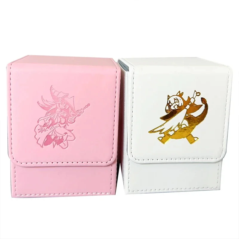 New Cartoon Yu-Gi-Oh! Black Magician Girl Card Storage Box  High-End Leather Cards Board Game Card Collection Box Gift Toys