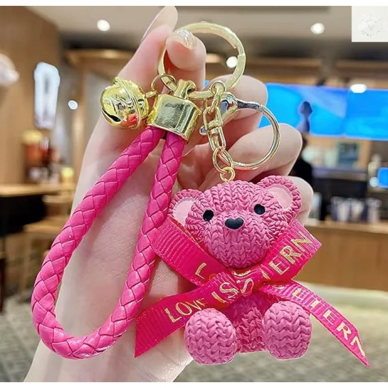 1/2 Piece Bow Tie Teddy Bear Keychain Pendant, Exquisite and Cute Cartoon Car Keychain, Suitable for Gifts, Wallets, Backpacks, Key Rings, and Bag Decorations, for Daily Use, Holiday and Birthday Gifts