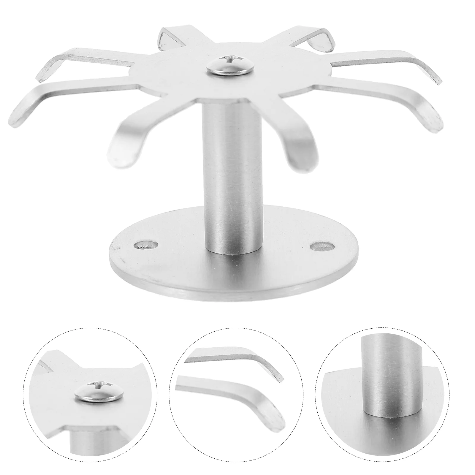 

Stainless Steel Cabinet Base Swivel Hook Kitchen Hooks Utensil Hanger Under Tableware Rotatable