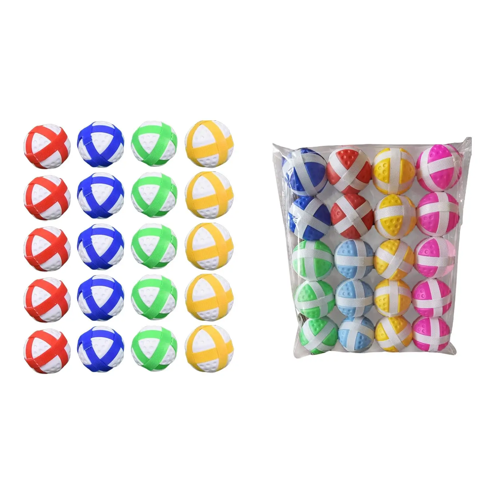 Practice Golf Balls Eco Plastic Nylon Versatile Sticky Golf Balls for Home Outdoor Game Activities