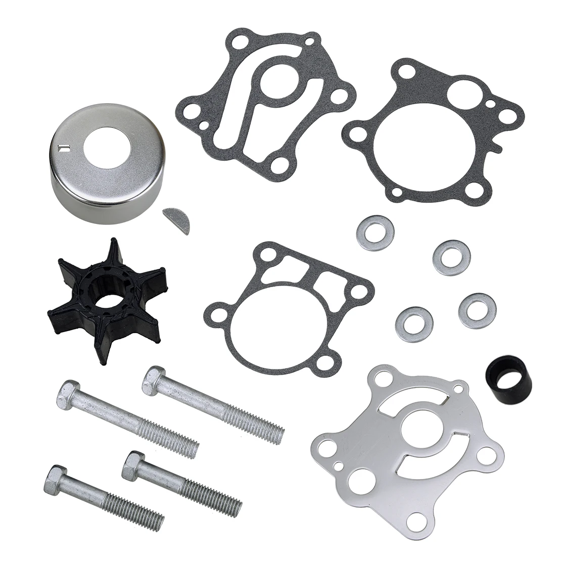 

6H4-W0078-00-00 18-3429 Комплект крыльчатки водяного насоса с уплотнительной прокладкой, установочный болт, подходит для Yamaha 40 50 hp PRO 50 P50 2-тактный