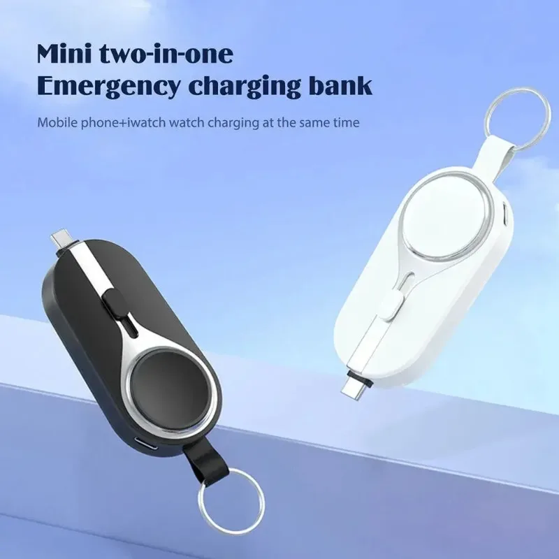 New Keychain Portable Power Bank Wireless External Battery Charger Cases Fast Charging for iPhone Series Samsung Xiaomi Android