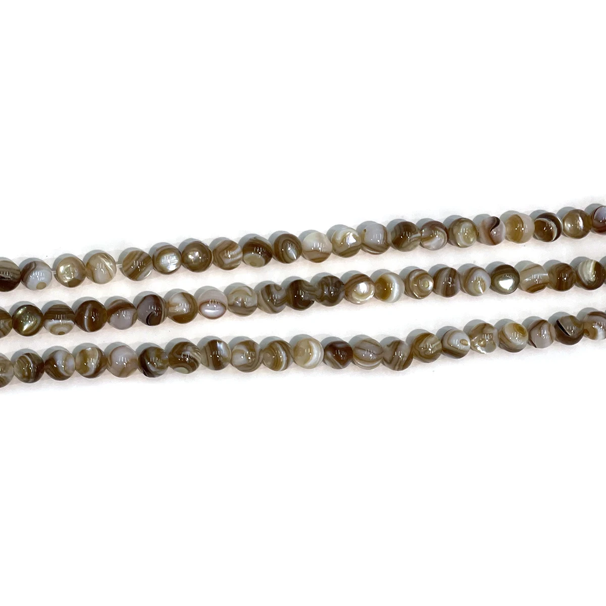 DIY Muschel-Isolationsperlen Natürliche Meerwasser-Muschelperlen 5-6mm für Schmuckherstellung DIY Halskette Armband Ohrringe Ketten Zubehör – Detail 6