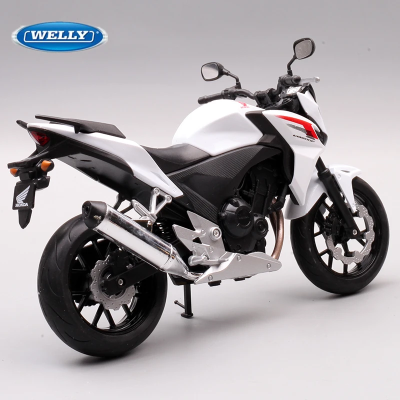 WELLY 1:10 HONDA CB500F Alloy Street Racing Motorcycle Model Diecasts Sports Motorcycle Model High Simulation Childrens Toy Gift