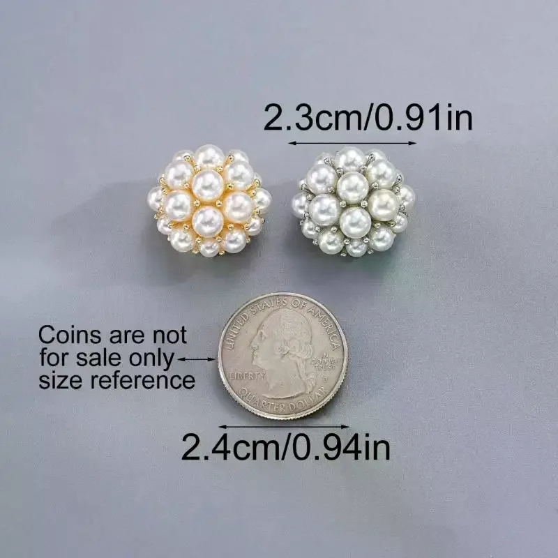 Pearl Cufflinks Button Cover for Mens Shirt Clothing Decoration Chic Suit Accessory for Ceremony Office and Travel