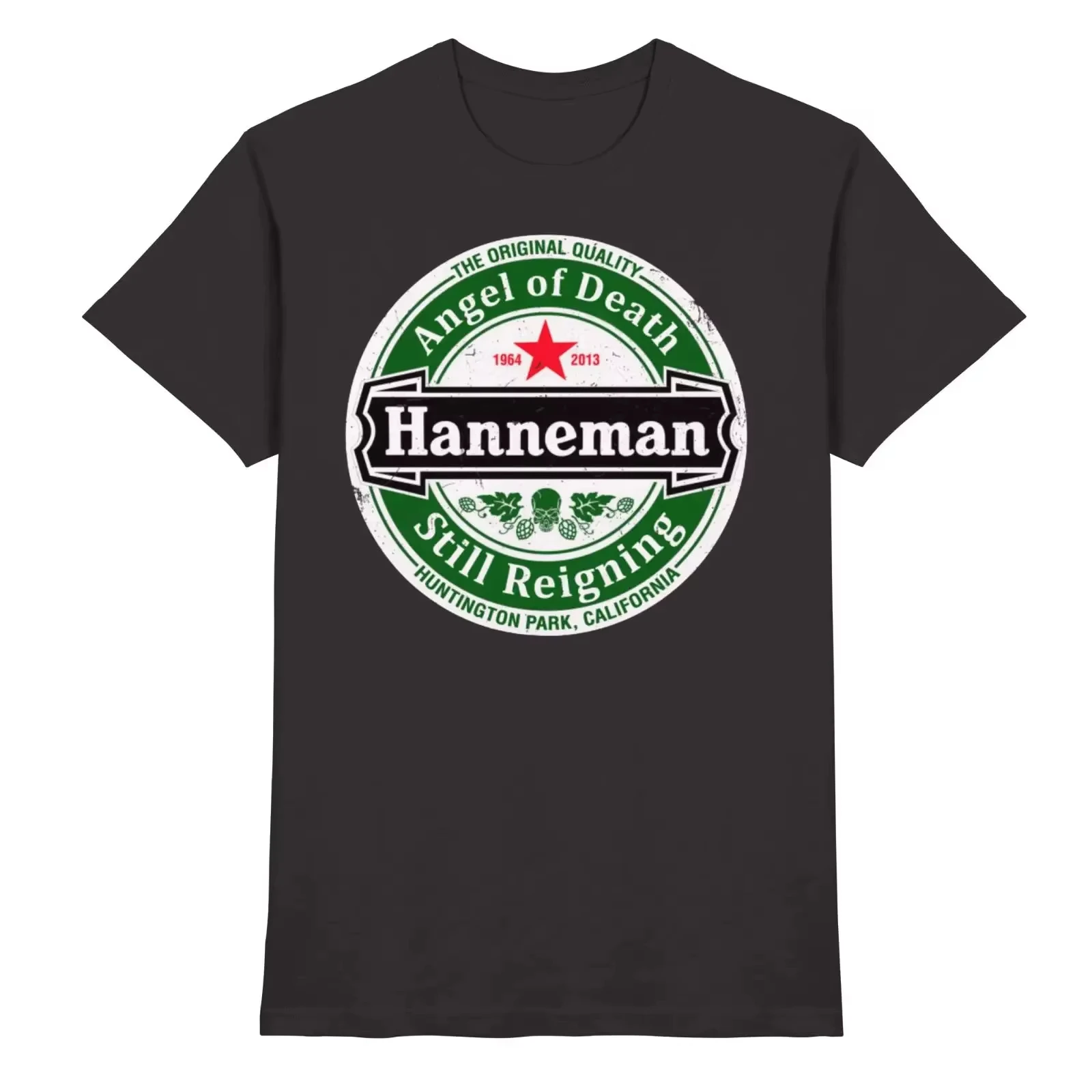 Hanneman Angel of Death T Shirt Slayer Raining Blood Thrash Metal Vintage Washed Homme Graphic Slightly