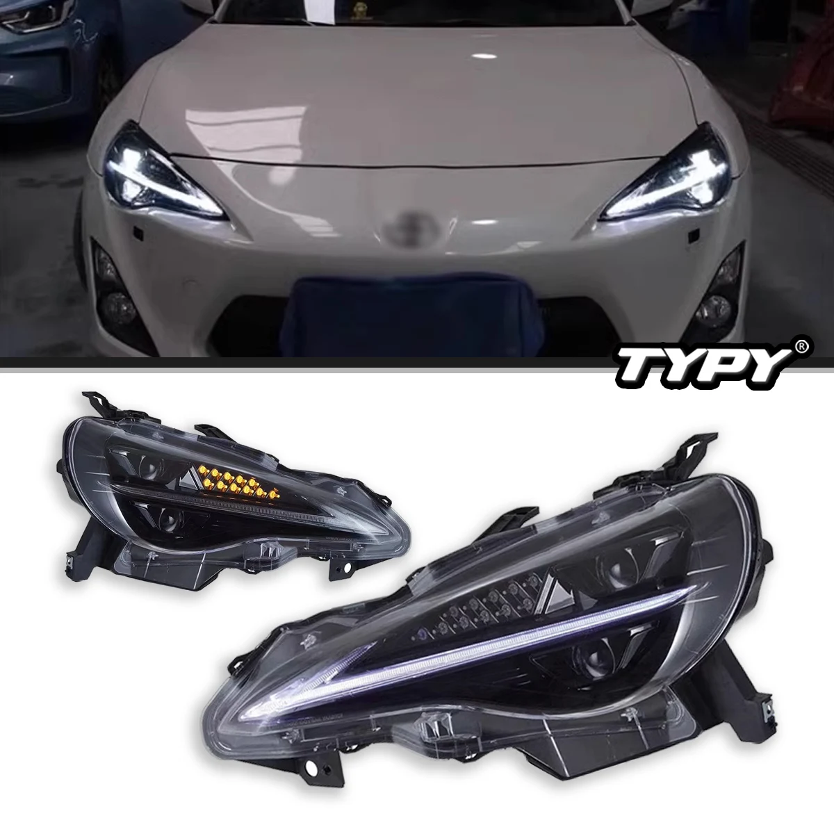 

TYPY Car Headlights For Toyota GT86 Subaru BRZ 2012-2020 LED Projetor head Lamp Daytime Running Light Automotive Accessories