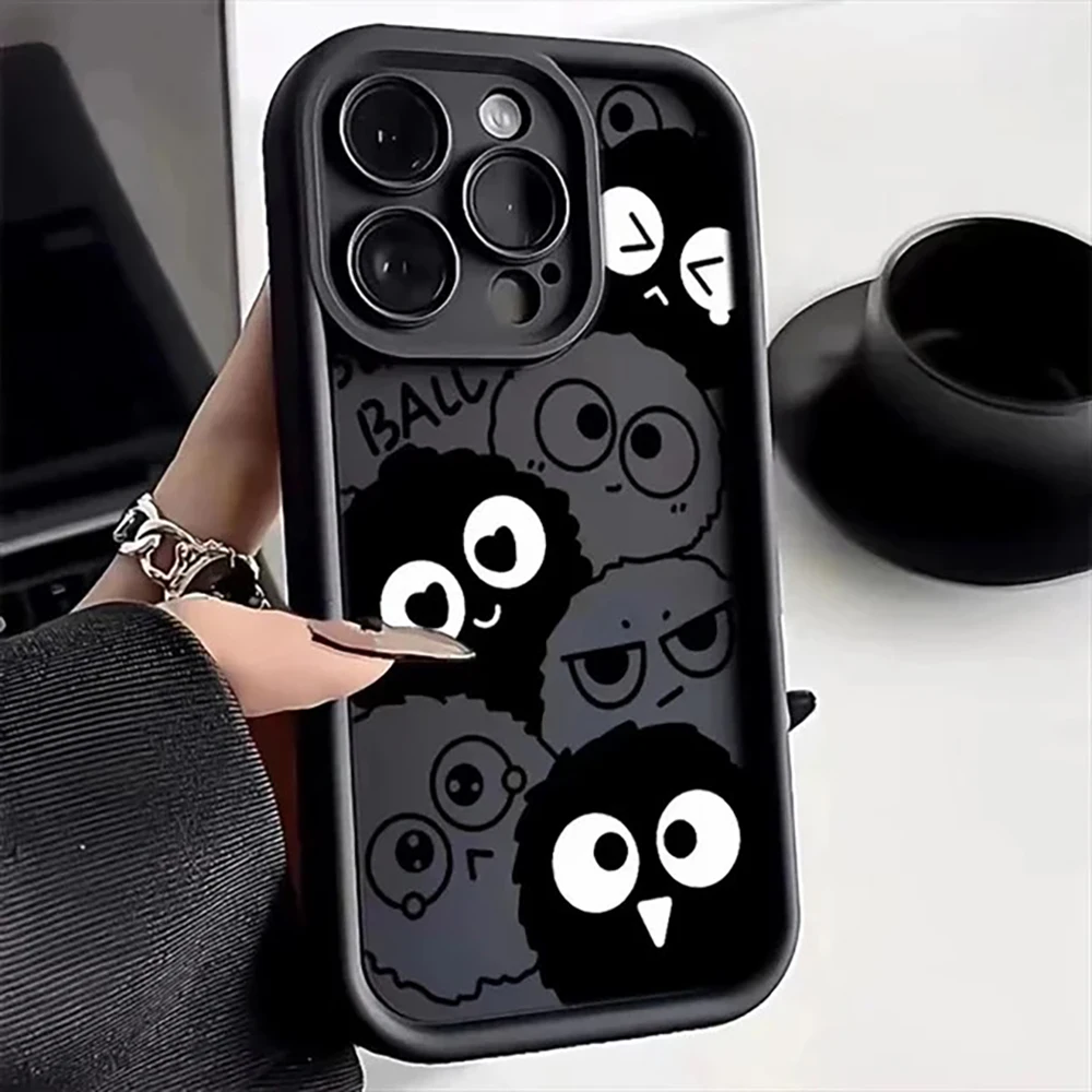 Coal Ball Wizard Phone Case for Huawei P50 P40 P30 P20 Mate 40 30 20 Nova 10 9 7 Y70 Pro Plus Soft TPU Ladder Lens Cover