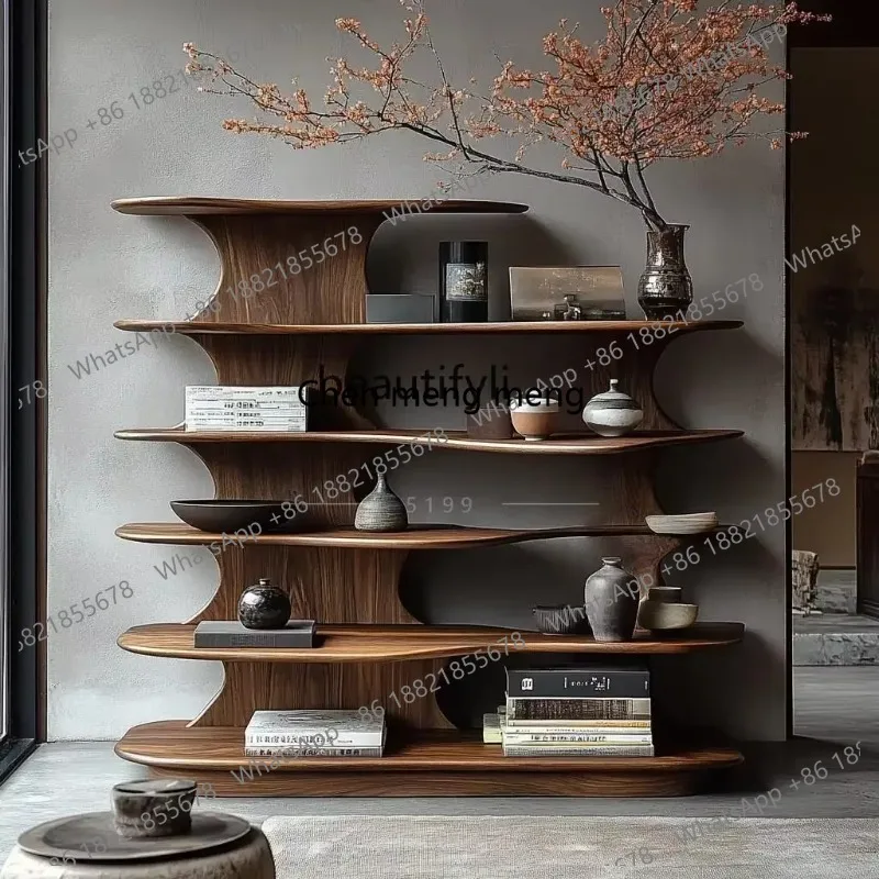 

LHY26 ss New style Solid wood bogu frame pure solid wood antique Duobao Pavilion tea set storage shelf creative ornament rack lo