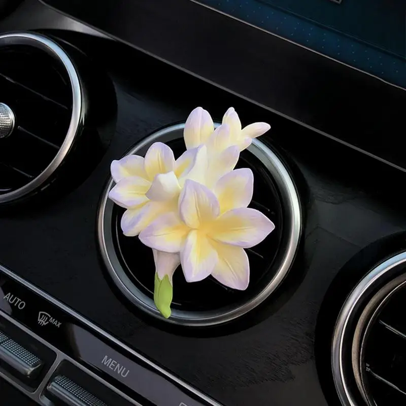 Flower Air Vent Clips Freesia Air Conditioning Outlet Clip Auto Interior Accessories Odor Eliminator For Kitchen Bathroom