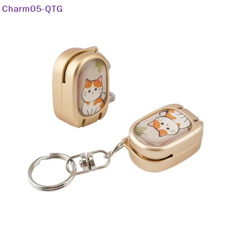 NEW Foldable Stainless Steel Keychain Exquisite Kitten Nail Clipper Portable Travel Nail Scissors Cutter Rotary Toenail Trimmer