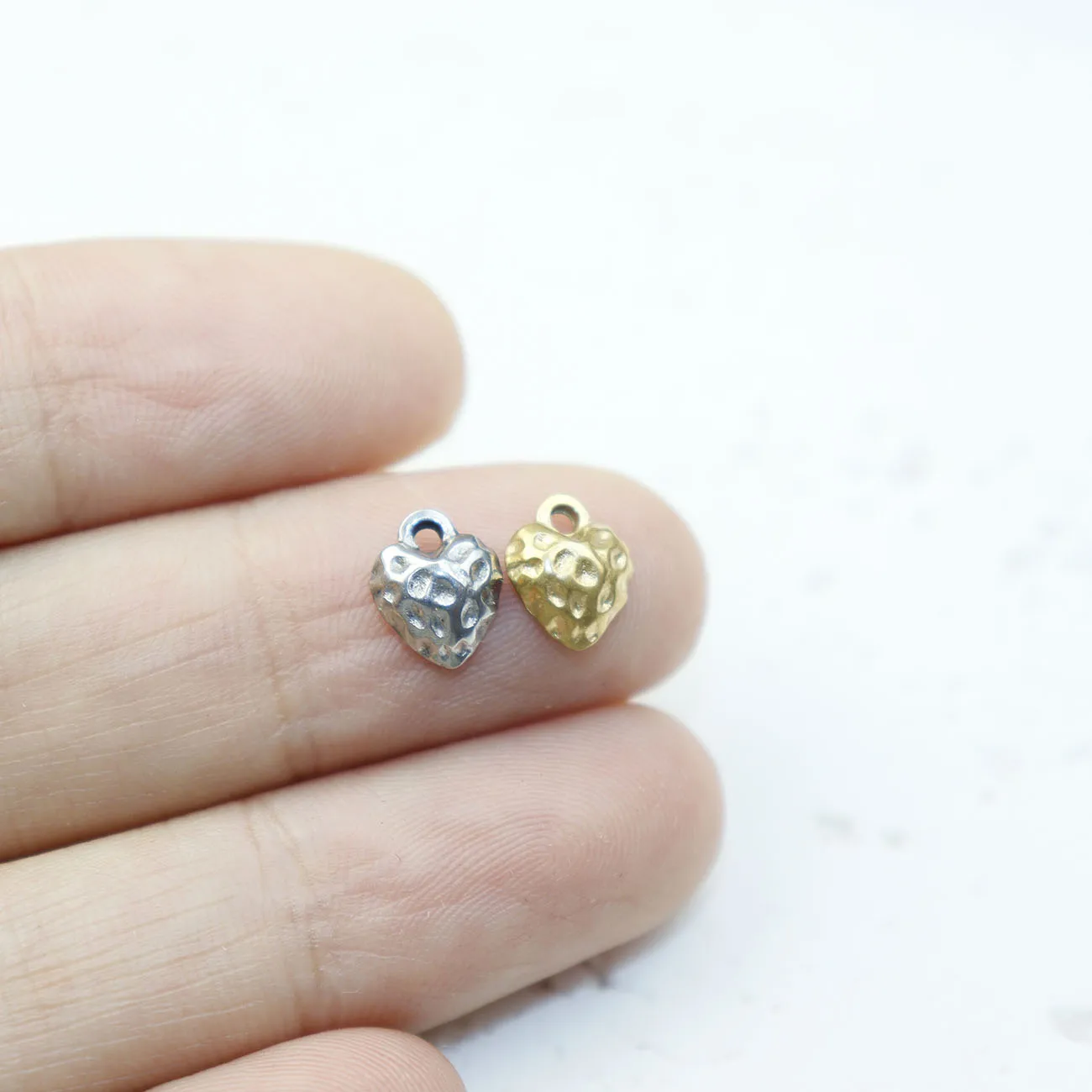 

5pcs Stainless Steel PVD Plate Heart Charms Fashion Necklace,Earring Bracelet Jewelry Accessory DIY Handmade
