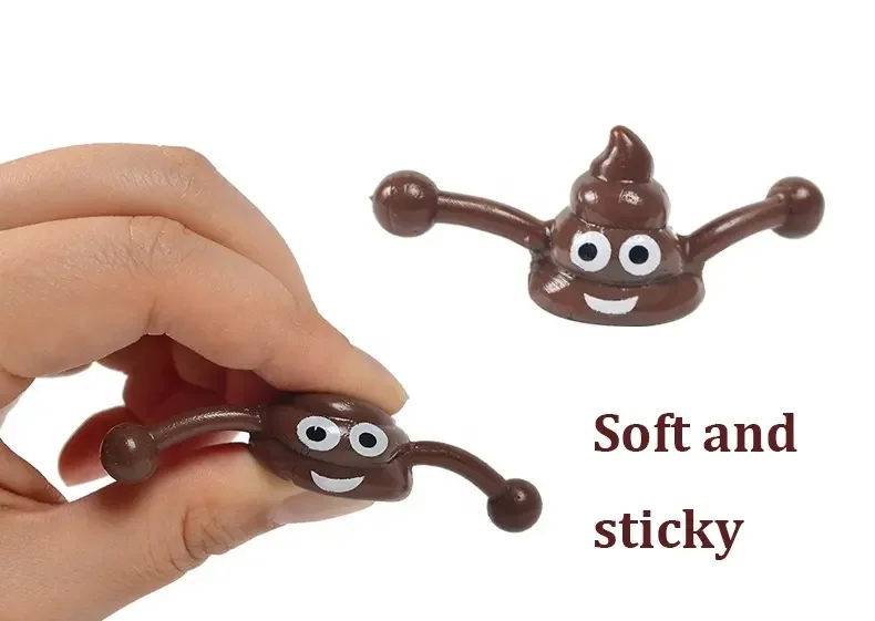 Novelty Poop Eject Sticky poo Prank Elastic Kids hot selling trickster funny catapult stool relief toys slingshot nostalgic