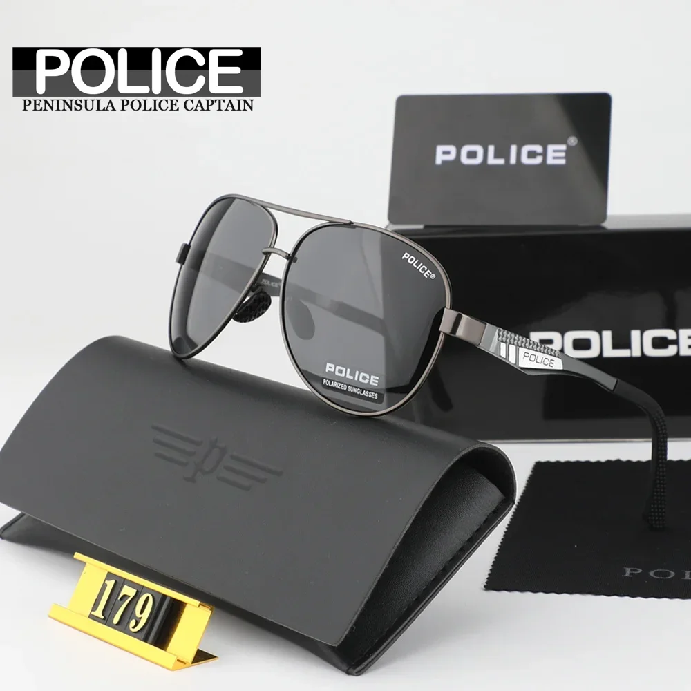 Gafas de sol polarizadas de piloto de POLICER para hombre y mujer, lentes de viaje con protección UV 400, para conducir, P179