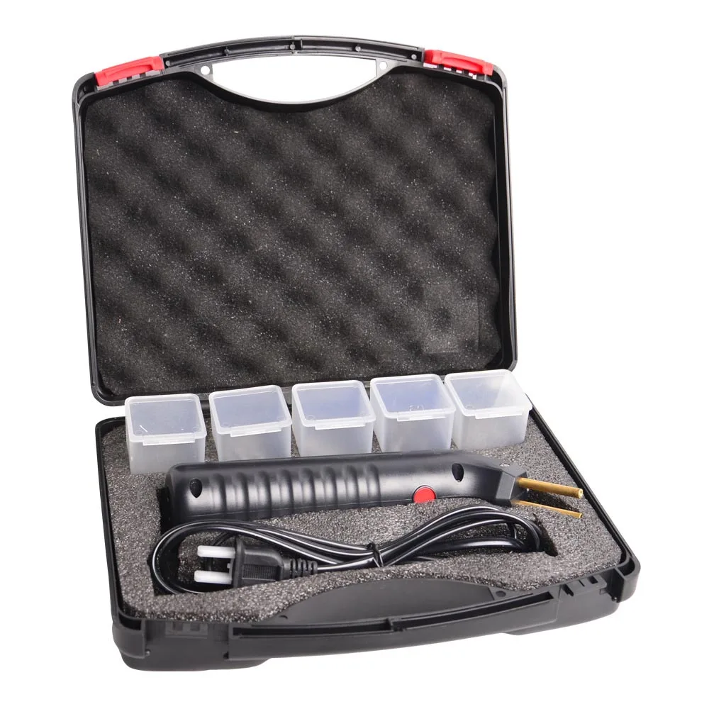 新型ヒートガン プラスチック溶接機 バンパーはんだごて ステープル バンパー修理 車用工具キット ホットステープラー プラスチック溶接機