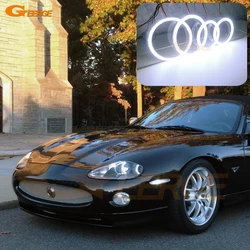 Dla Jaguar Xk 8 Xk8 Xkr X100 1996-2006 Doskonały Ultra Bright Cob Led Angel Eyes Kit Halo Rings Akcesoria samochodowe