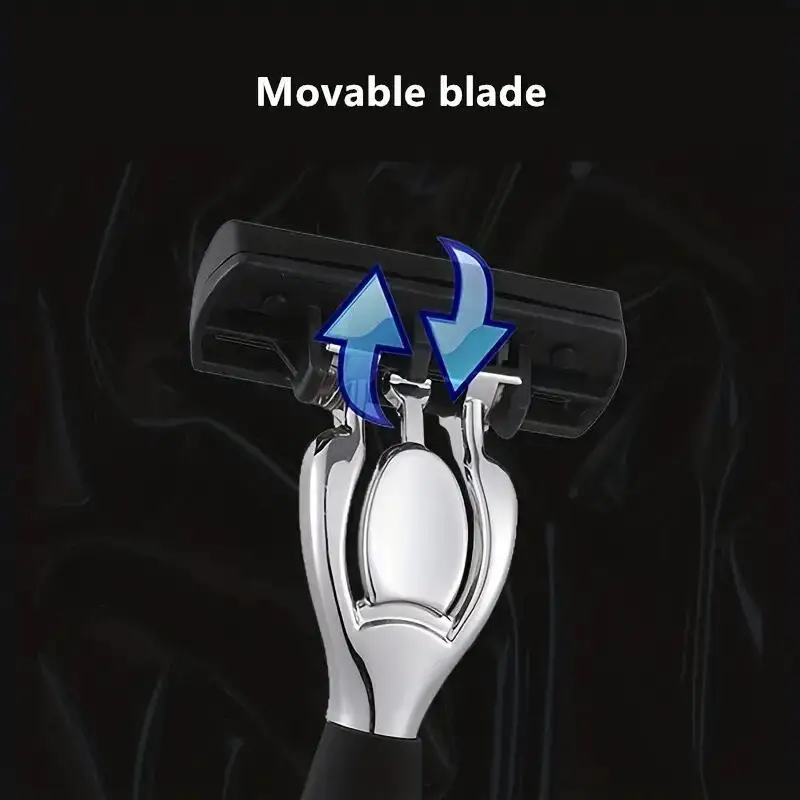 12-Blade Manual Razor For Men Six-Layer Replaceable Heads Old-Style Stainless Steel Blades Do Not Hurt The Skin Easy To Carry ﻿